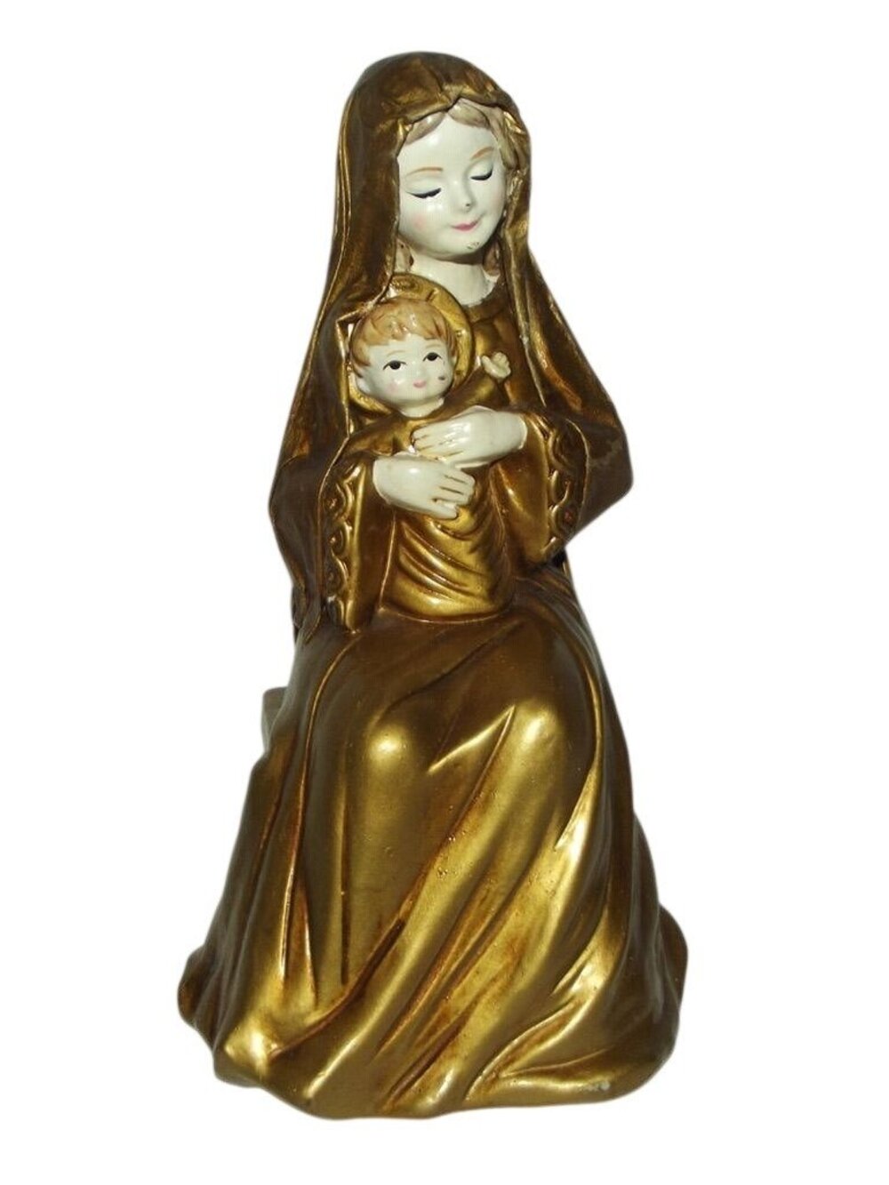 Vtg Schmid Bros Virgin Mary Madonna & Jesus Holy Child 1950s Paper Mache Japan